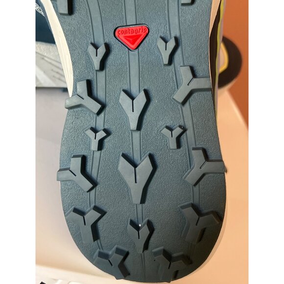 Salomon Thunder Cross Trail Running Shoes Energy Foam Contagrip Gray/Green/Yello - Picture 10 of 15